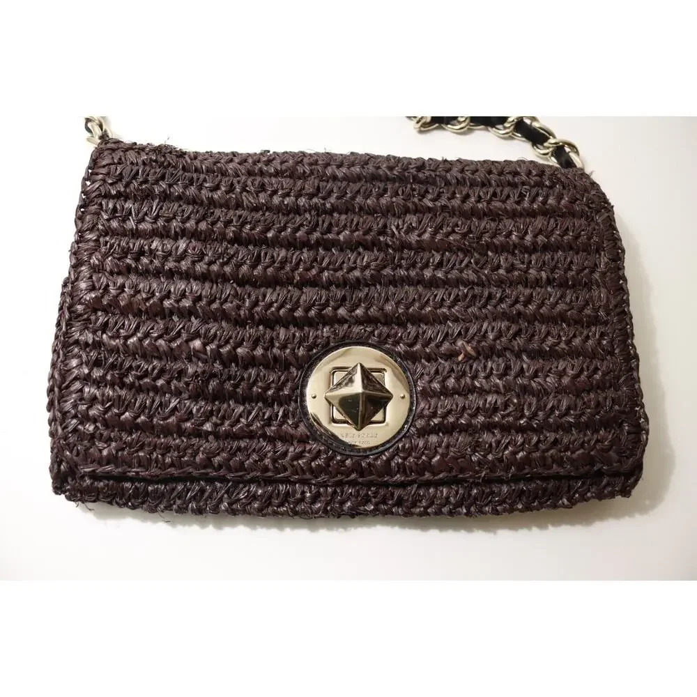 Kate Spade New York Rose Hall Monette Brown Wicker Shoulder Bag RARE! - Picture 4 of 16